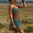 thumbnail image 5 of QUNYINEY Boho Women Dresses Vintage Summer Sleeveless Midi Sundress Loose Fit A Line Casual V Neck Flowy Dresses, 5 of 8