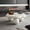 Cream White, variant on 33'' Round Coffee Table with Storage for Small Space, Wood Center Table with Legs and Wabi-Sabi Wood Parquet Veneer Top for Living Room, Matte Black