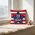 thumbnail image 6 of romoty 4th of July Independence Day Pillow Covers 18"x18", Patriotic America 250th Anniversary Commemorative Throw Pillow Case, Square Decorative Cushion Cover for Home Sofa Couch Farmhouse Decor, 6 of 6