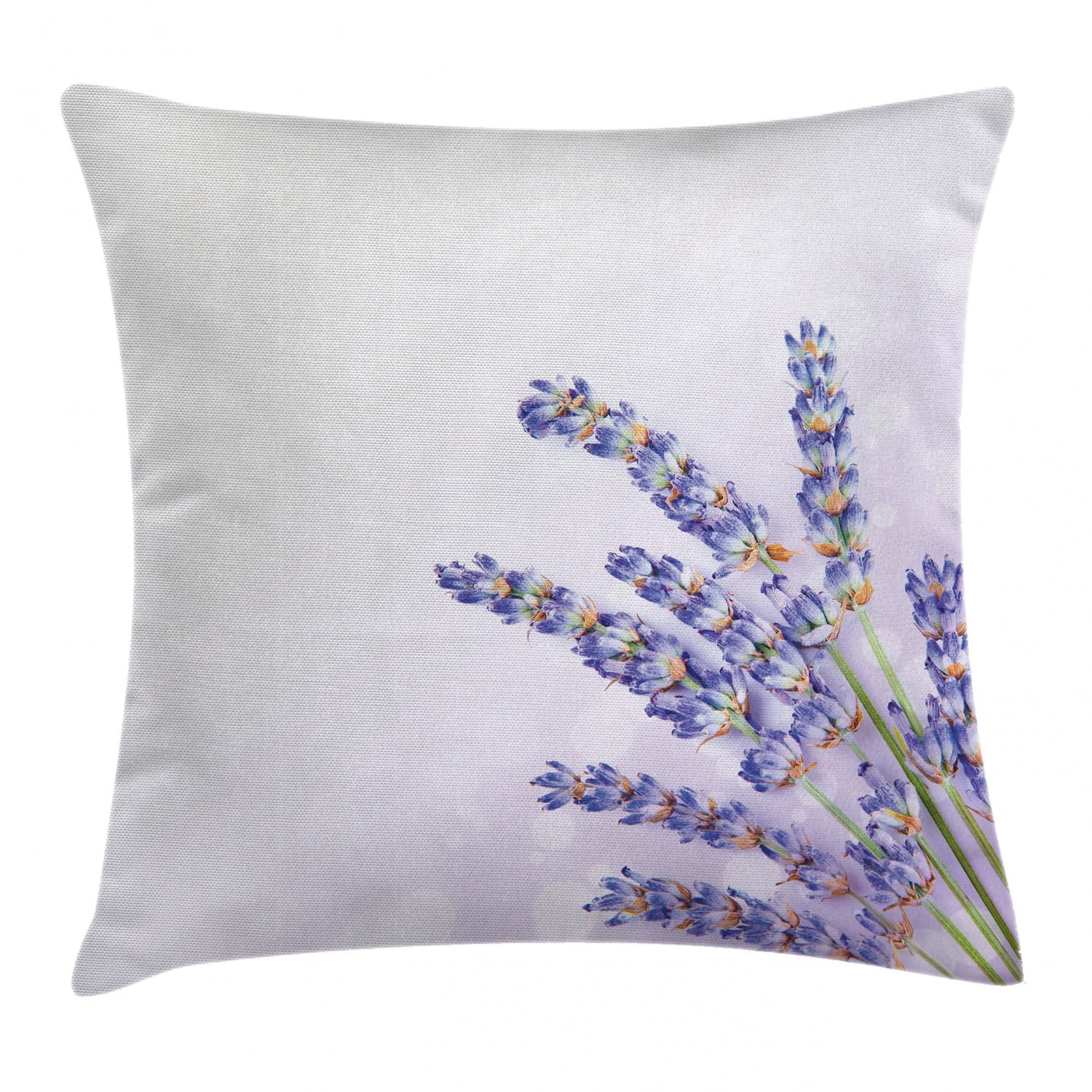Lavender Throw Pillow Cushion Cover, Little Posy of Medicinal Herb