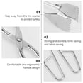 thumbnail image 3 of FENGGUIQU 2PCS Grilling Utensils for Outdoor Barbecue Silver Flat Head Design, 3 of 8