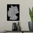 thumbnail image 3 of Great Big Canvas "German Cities Text Map, Black and White"  by Michael Tompsett White Gray   Wrapped Canvas Print Wall Artwork, 3 of 7