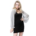thumbnail image 1 of Boléro en Maille Chiffon pour Femmes Manches Longues Crop Top Transparent Été, 1 of 1