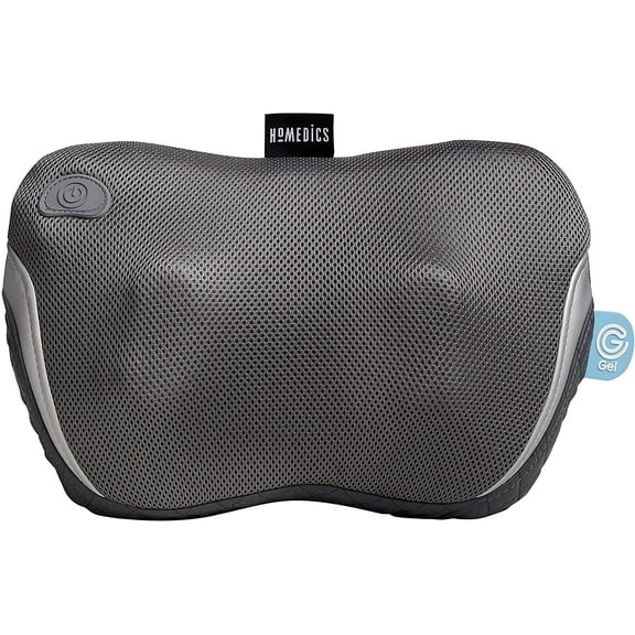 HoMedics  Gentle Touch Gel Cordless Massager with Heat, Deep-Kneading Shiatsu Neck, Back and Shoulder Pillow, Portable Muscle Pain Recovery
