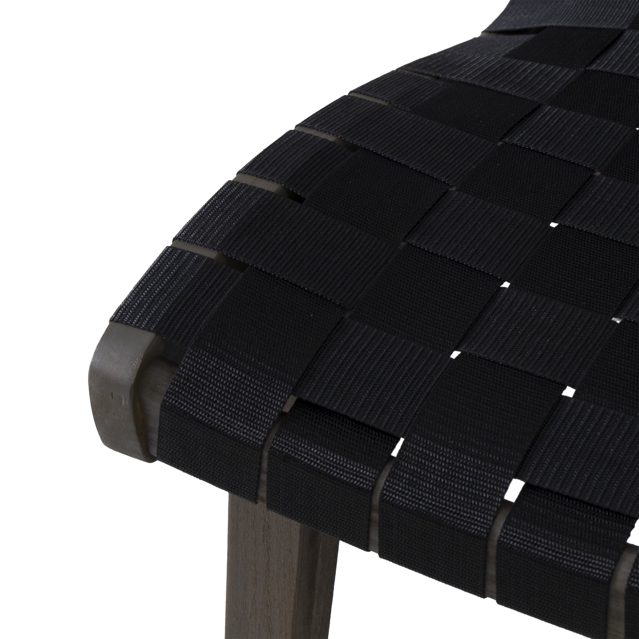 Morganton Rope Weave Outdoor Chat Set, Black and Teak