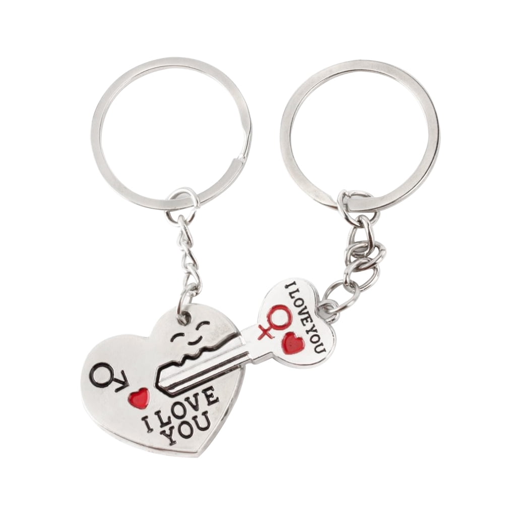 Cute Novelty 1 Pair Key Ring Zinc Alloy Lover Gift Lover Credit Card Key Chain 