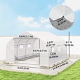 thumbnail image 3 of Outsunny 15'x10'x7' Heavy Duty Walk-in Tunnel Greenhouse Gardening Planting Shed Warm Green House White, 3 of 10