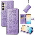 thumbnail image 2 of Funda Cartera FOXDOCK para Samsung Galaxy S25FE , Flip PU con Relieve de Gatos y Perros, Tarjetero y Soporte, 2 of 6