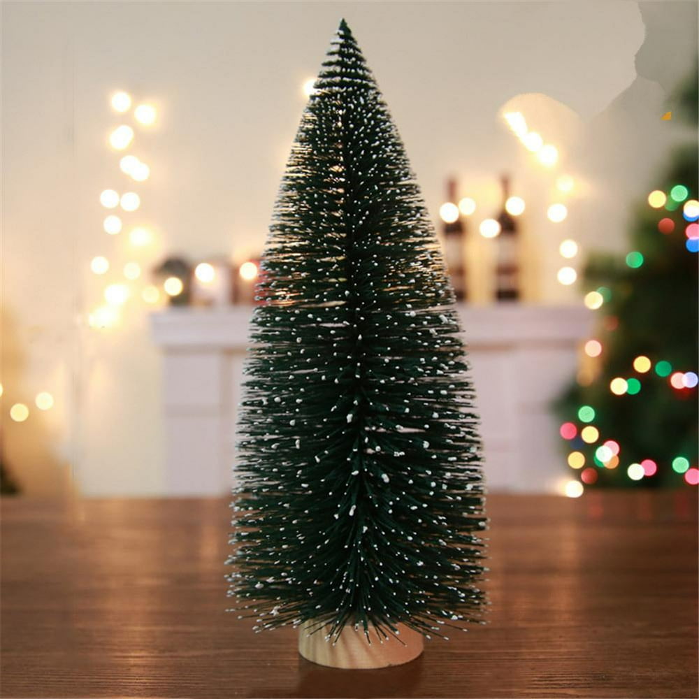 OTVIAP 1Pc Mini Christmas Tree Snow Frost Home Tabletop Decor DIY Small