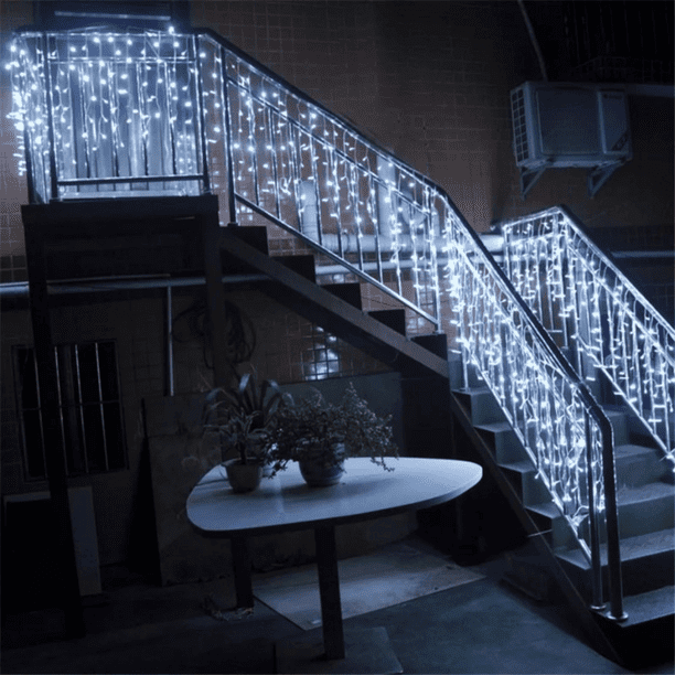 Serie Navideña en forma de cascada Luz Led 100 Luces 8 modos de luz