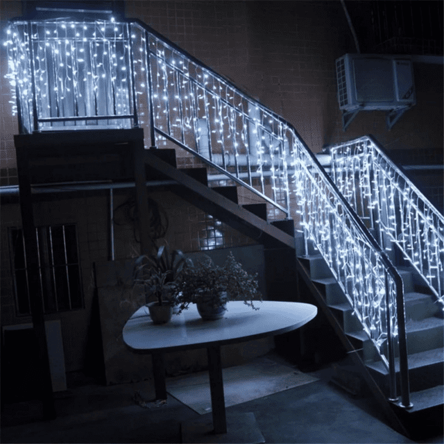 Serie Navideña en forma de cascada Luz Led 100 Luces 8 modos de luz