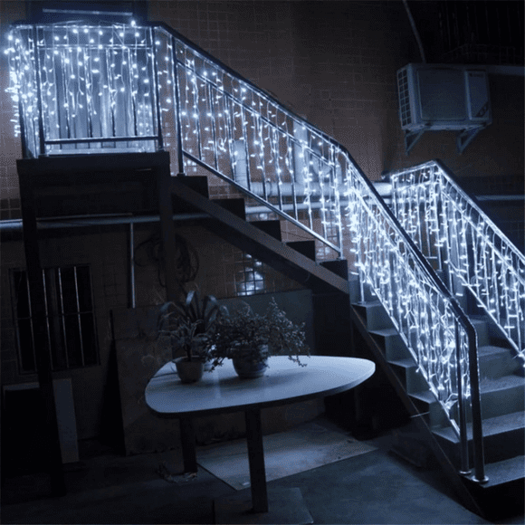 Serie Navideña en forma de cascada Luz Led 100 Luces 8 modos de luz