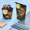 thumbnail image 4 of Kdxio Telescopic Pencil Bag Pen Holder Stationery Case,Stand-up Retractable Transformer Bag Organizer for Christmas Holiday(Leopard Reading Tarot Cards), 4 of 6