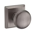 thumbnail image 1 of Baldwin HD.ROU.TSR.152 Bouton Rond Demi-Tétine & Rose Carrée Traditionnelle, Nickel Antique Mat, 1 of 1