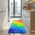 thumbnail image 4 of Rainbow Tie Dye Wave Pattern Kitchen Rug Mat,Kitchen Runner Rugs Non Skid Washable,Decorative Kitchen Floor Mats for Kitchen,Sink,Laundry,17"x47.2", 4 of 7