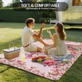 thumbnail image 4 of Light Pink Spring Easter Outdoor Rug for Patio/Deck/Porch, Non-Slip Large Area Rug 4 x 6 Ft, Bunny Eggs Floral Botanical Indoor Outdoor Rugs Washable Area Rugs, Reversible Camping Rug Carpet Runner, 4 of 8