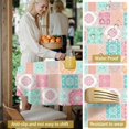 thumbnail image 5 of Pioneer Flower Floral Print Pattern Round Tablecloth 60 X 60 Inch, Wrinkle Resistant Wipeable Table Cloth for Kitchen Dining Picnic Patio Party, 5 of 6