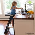 thumbnail image 2 of Little Partners Learn 'N Fold Learning Tower, Foldable Toddler Tower Baby Kitchen Stool - Kitchen Stool Helper Adjustable Ladder for Kids Ages 2 to 6 - Charcoal with Natural, 2 of 12