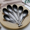 thumbnail image 2 of ReaNea Black Soup Spoons 6 Pieces, Stainless Steel Asian Soup Spoon Set, 2 of 9