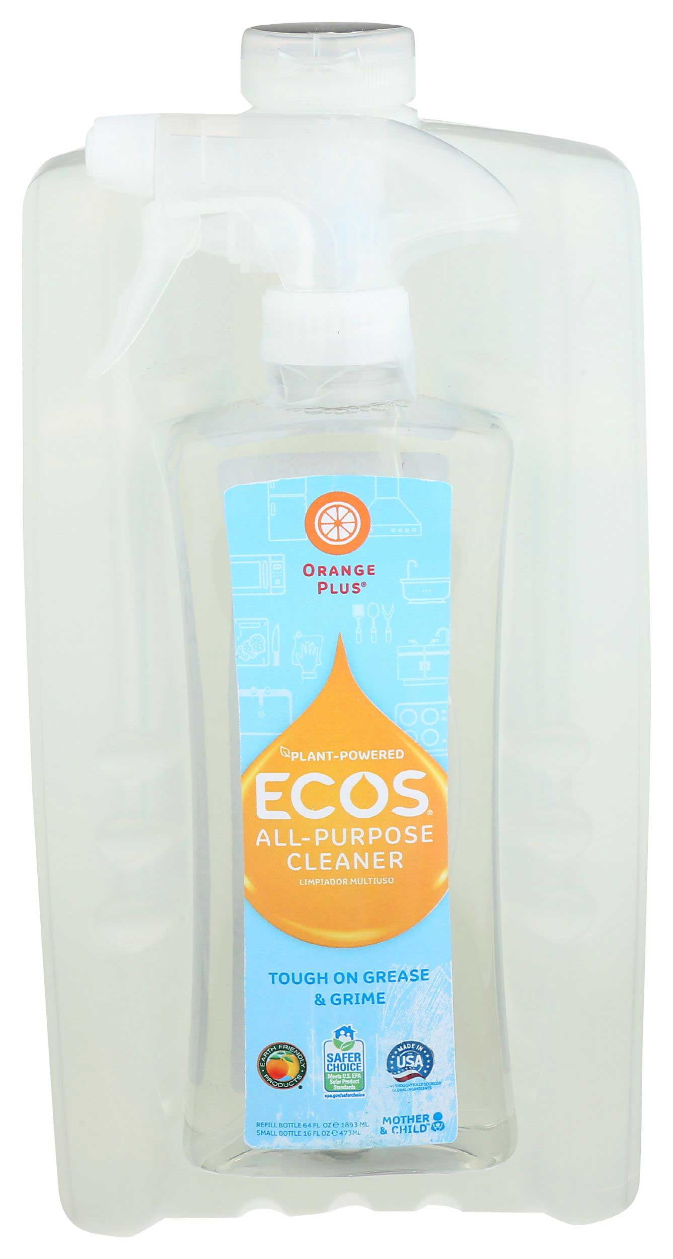 Ecos Orange Plus All Purpose Cleaner, 80 Fluid Ounce 4 per case