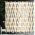 thumbnail image 3 of Ambesonne Retro Shower Curtain, 60s 70s Style Round Shapes, 69"Wx84"L, Orange Cinnamon, 3 of 4