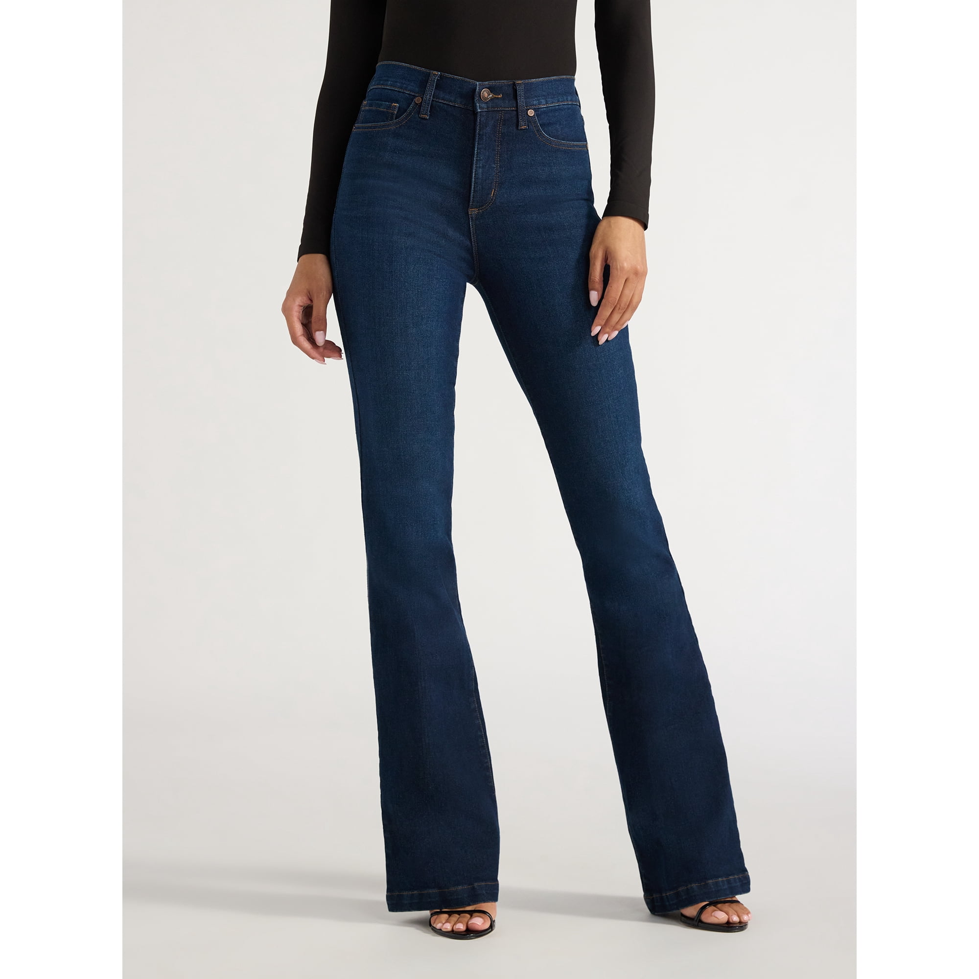 Sofia by Sofia Vergara Women's and Women's Plus Melisa Flare High Rise Jeans, 30.5", 32.5" and 34.5" Inseams, Sizes 0-28