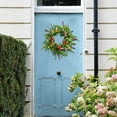 thumbnail image 5 of Summer Flower Wreath for Front Door, Colorful Wildflower Wreath with Green Leaves, Artificial Tropical Wreaths for Porch Wall Window Decor, Farmhouse Floral Wreath for Home Decorations，16 Inch, 5 of 6