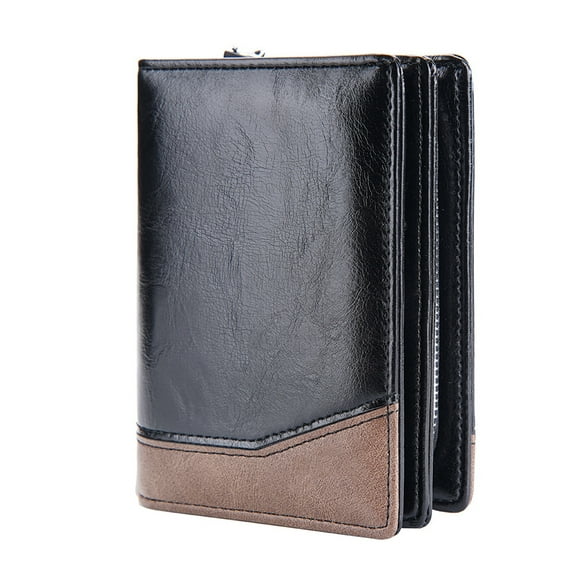PU Wallet for Men, Smooth Leather Card Holder, Men's Slim Wallet Minimalist Wallet for Men