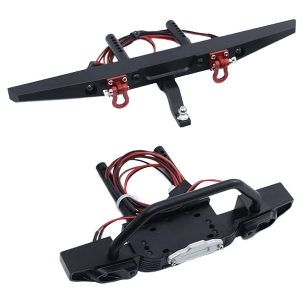 Parachoques de carreras 1:10 negro, herramientas de bricolaje duradero, de accesorios de soporte de montaje anticolisión para coche , +Trasero +Trasero Sunnimix Parachoques de coche RC