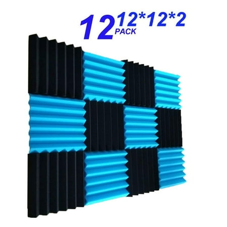 12 Pack- Acoustic Panels Studio Foam Wedges 1" X 12" X 12"