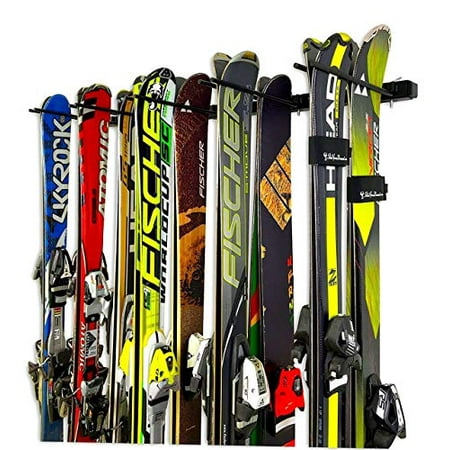 Vertical Ski Rack - Omni Ski and Snowboard Wall Storage Rack | Holds 10 Pairs of Skis | StoreYourBoard