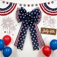thumbnail image 5 of AYktou 4th of July Decorations Wreath Bow - Red White and Blue Wreaths for Front Door, Stripe Star Bows Patriotic Wreath for 4th of July Tree Decorations, Independence Day, Memorial Day Decorations, 5 of 8
