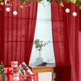 thumbnail image 4 of Cortina youleyar de gasa transparente sólida, 132 x 213 cm, color rojo navideño, 4 of 8