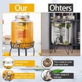 thumbnail image 2 of Dispensador de bebidas de vidrio FUNGLIJIE de 7,6 L con soporte e infusor, 2 of 6