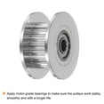 thumbnail image 4 of Uxcell 2pcs 2GT Idler Pulley 20T 3mm Bore 18mm Dia. Aluminum Timing Belt for 6mm Width Belt 3D Printer, Silver Tone, 4 of 6