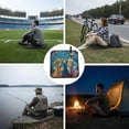 thumbnail image 6 of Funny Goat Family Psychedelic Art Foldable Seat Cushion for Bleachers, Stadium Seats, Camping & Outdoor Events, Portable Lightweight Pad with Carabiner, 6 of 6