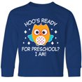 thumbnail image 3 of Inktastic Hoo's Ready For Preschool I am with Cute Owl Long Sleeve Youth T-Shirt, 3 of 5
