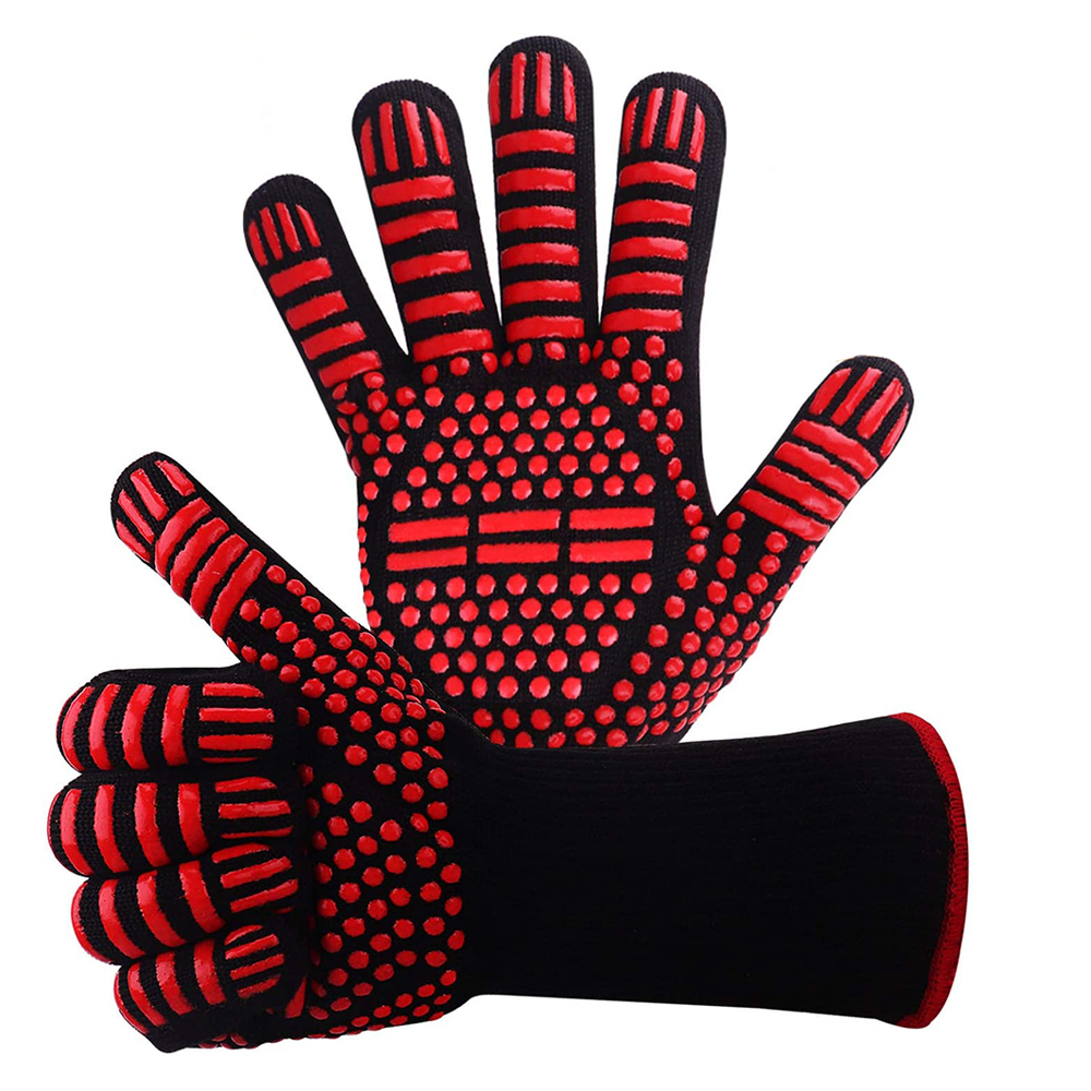 AMGRA BBQ Gloves, Heat Resistant Gloves Gloves, DoubleSided Silicone