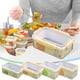 thumbnail image 1 of Recipientes para almacenamiento de alimentos con tapas - organizadores de frigoríficos impermeables de 1500 ml y 2100 ml, cajas de preparación de comidas para microondas de plástico espesado y sin, 1 of 3