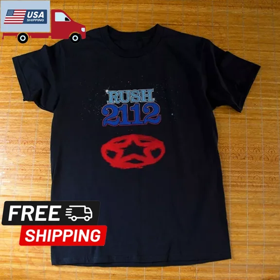 RARE Rush 2112 Unisex Black T-shirt Size S-5XL