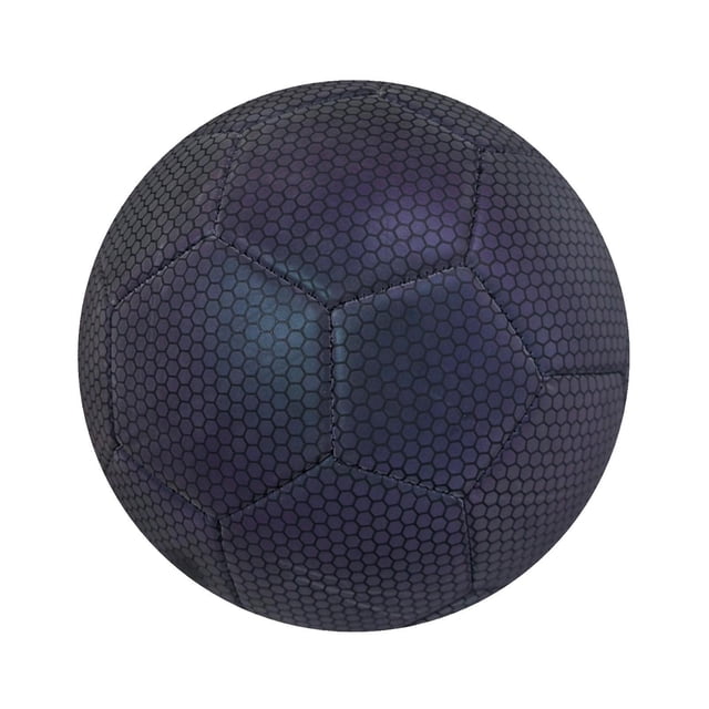 Balón de fútbol holográfico reflectante luminoso de tamaño 5, de cuero sintético, balón oficial de fútbol para niños y adultos, juguetes de pelota