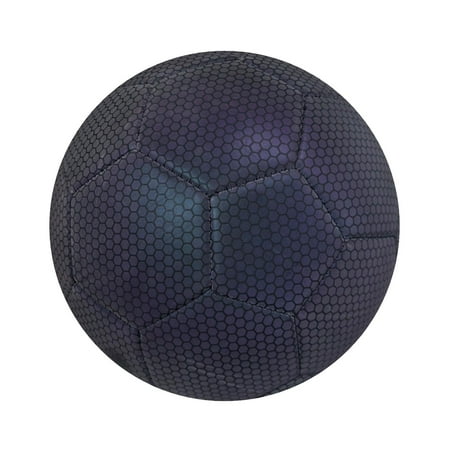 funtasica Holographic Soccer Ball Sports Ball Reflective Football Official Match Ball for Teens Players Kids Adults Competition