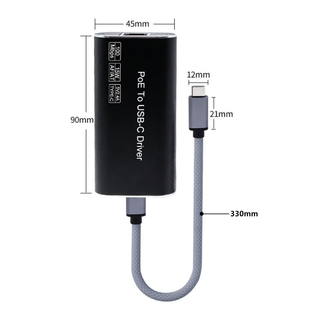POE to USB C Adapter Converter For Power And Data Transfer Without Other Adapter