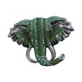 thumbnail image 4 of Vintage Broche Pin Cabeza Solapa Pin Broches Mujeres Hombres Regalos Verde Yinane Broche, 4 of 8