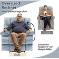 thumbnail image 5 of Alwalue Manual Oversized Recliner Chair Velvet Reclining Chairs Soft Overstuffed Arms and Back for Home Theater Living Room Bedroom - Light Blue, 5 of 6