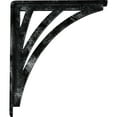 thumbnail image 4 of Ekena Millwork 1 1/2"W x 10"D x 12"H Nevio Wrought Iron Bracket, (Single center brace), Antiqued Silver, 4 of 7