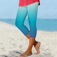 thumbnail image 2 of WAYUTE Womens Leggings Tummy Control Gradient Color Cropped Trousers Casual Summer Beach Stretchy Fit for Daily Wear S, 2 of 4