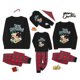 thumbnail image 1 of Pijamas familiares navideños a juego: camiseta de manga larga con estampado de alces y pantalón a cuadros., 1 of 10