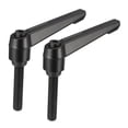 thumbnail image 5 of Uxcell M10 x 50mm Metric Adjustable Clamping Lever Handle with Stud Black 2 Pack, 5 of 5