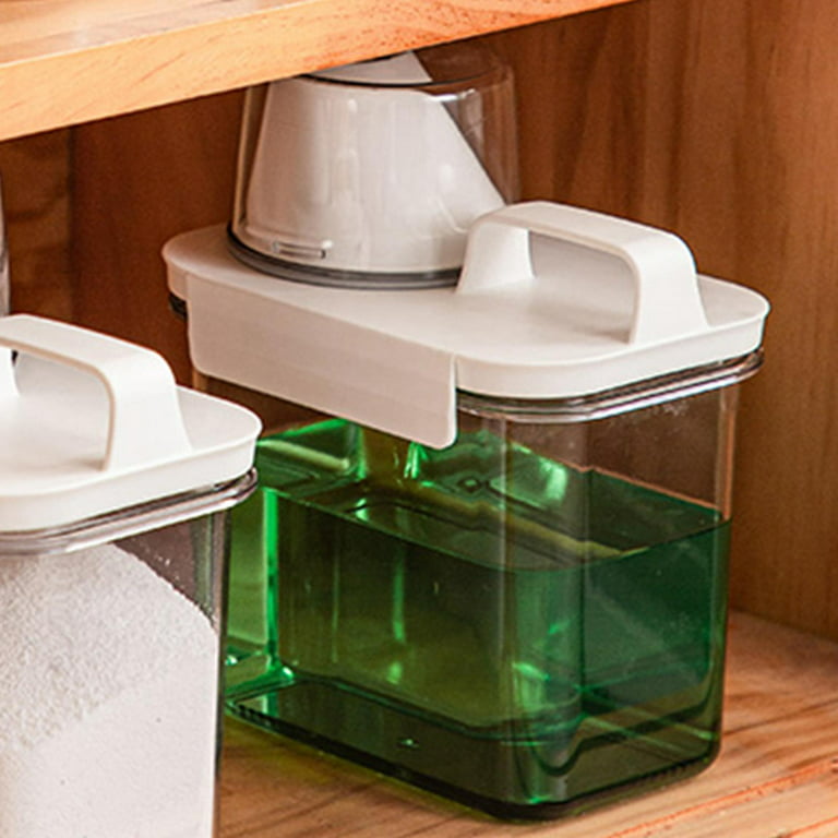 Airtight Laundry Detergent Powder Storage Box Clear Washing